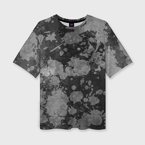 Женская футболка оверсайз Абстракция - светлое на темном / 3D-принт – фото 1