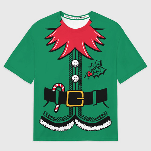 Женская футболка оверсайз Костюм Гринча / 3D-принт – фото 1