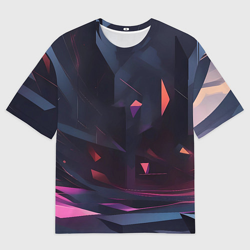 Женская футболка оверсайз Абстрактный вихрь / 3D-принт – фото 1