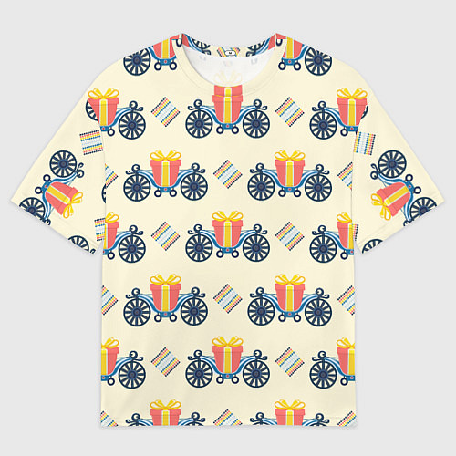 Женская футболка оверсайз Подарок на карете и ромб / 3D-принт – фото 1