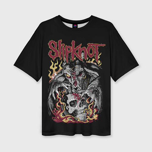 Женская футболка оверсайз Slipknot - злодей / 3D-принт – фото 1