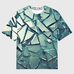 Футболка оверсайз женская Битое стекло текстура, цвет: 3D-принт