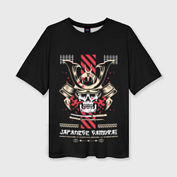 Женская футболка оверсайз Japanese samurai streetwear