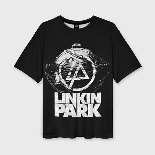 Женская футболка оверсайз Linkin Park рэп-метал / 3D-принт – фото 1