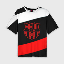 Футболка оверсайз женская Barcelona stripes sport, цвет: 3D-принт