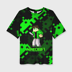 Женская футболка оверсайз Minecraft персонаж из игры