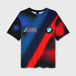 Футболка оверсайз женская BMW sport абстракция, цвет: 3D-принт