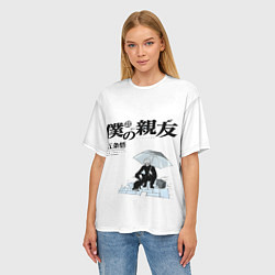 Футболка оверсайз женская Годжо с зонтом, цвет: 3D-принт — фото 2