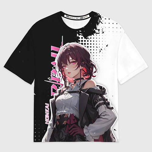 Женская футболка оверсайз Кафка из хонкай / 3D-принт – фото 1