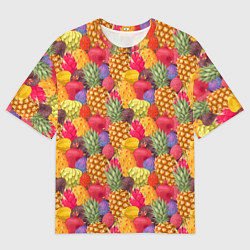 Женская футболка оверсайз Экзотические фрукты