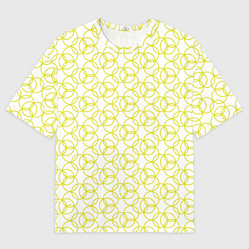 Женская футболка оверсайз Круговой узор / 3D-принт – фото 1