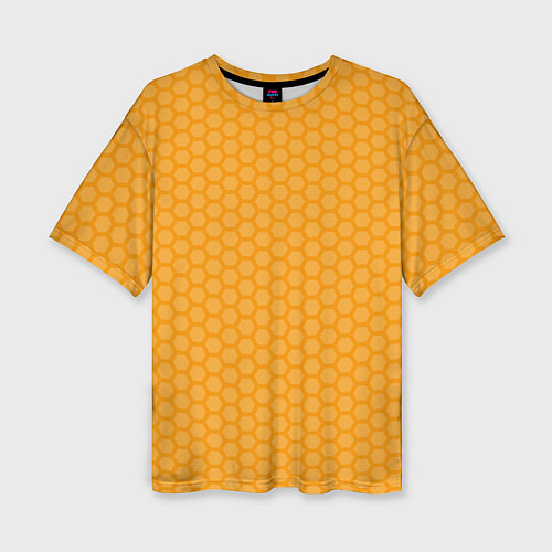 Женская футболка оверсайз Медовые соты векторные / 3D-принт – фото 1