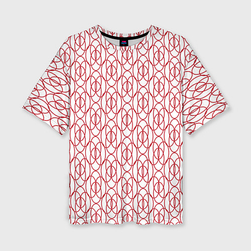 Женская футболка оверсайз Узорные овалы / 3D-принт – фото 1