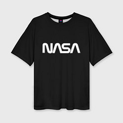 Женская футболка оверсайз NASA space logo