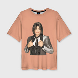 Женская футболка оверсайз Michael Jackson MJ