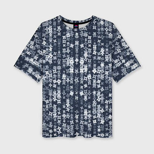 Женская футболка оверсайз Сюрикены прикидываются снежинками / 3D-принт – фото 1