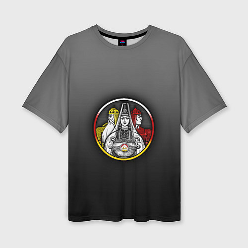 Женская футболка оверсайз Осетины на темном фоне / 3D-принт – фото 1