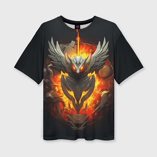 Женская футболка оверсайз Огненный символ орла / 3D-принт – фото 1