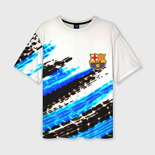 Женская футболка оверсайз Barcelona fc club / 3D-принт – фото 1