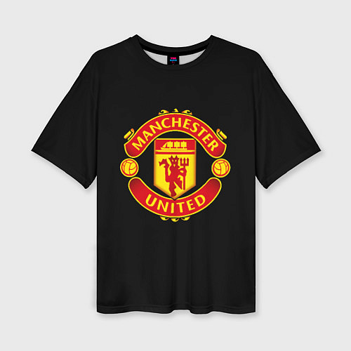 Женская футболка оверсайз Manchester United fc club / 3D-принт – фото 1