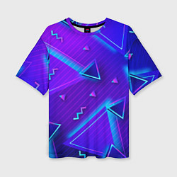 Футболка оверсайз женская Neon Pattern colored, цвет: 3D-принт