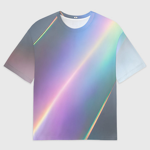 Женская футболка оверсайз Металлическая голография / 3D-принт – фото 1