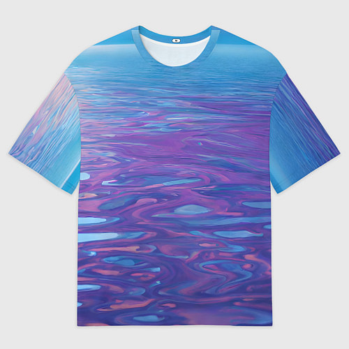 Женская футболка оверсайз Абстрактная вода живописная / 3D-принт – фото 1
