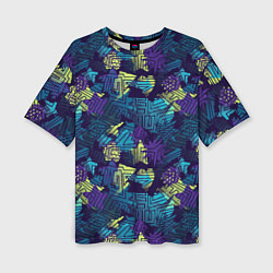 Футболка оверсайз женская Abstract vector pattern, цвет: 3D-принт