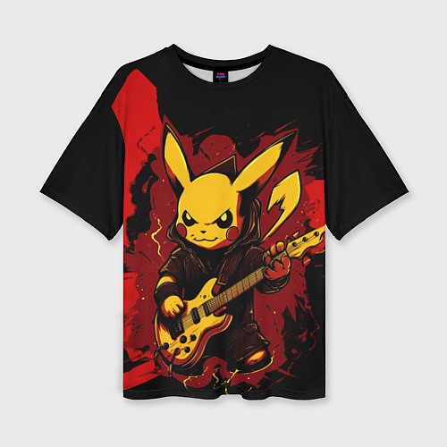 Женская футболка оверсайз Устрашаюший покемон с гитарой / 3D-принт – фото 1