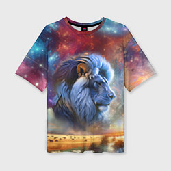 Женская футболка оверсайз Небесный лев