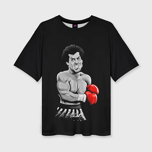 Женская футболка оверсайз Rocky Balboa / 3D-принт – фото 1