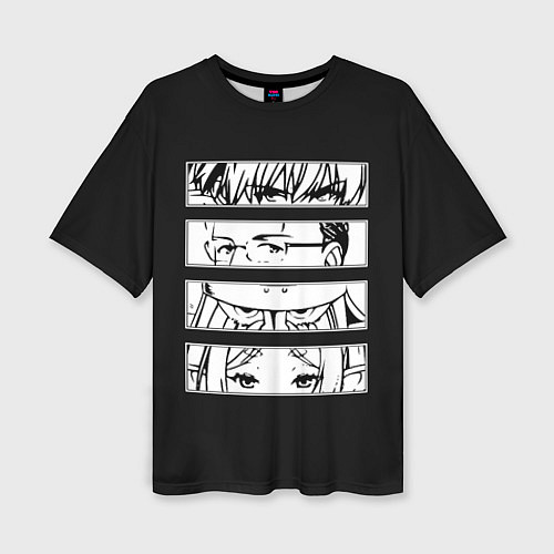 Женская футболка оверсайз Взгляд героев - Фрирен / 3D-принт – фото 1