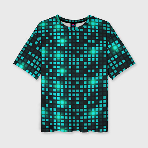 Женская футболка оверсайз Неоновый светящийся / 3D-принт – фото 1