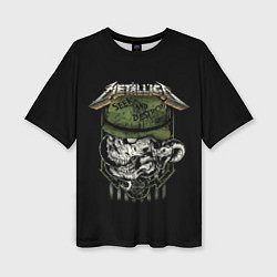 Женская футболка оверсайз Metallica - skull