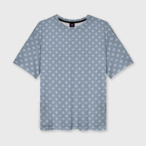 Женская футболка оверсайз Цветущая поляна / 3D-принт – фото 1