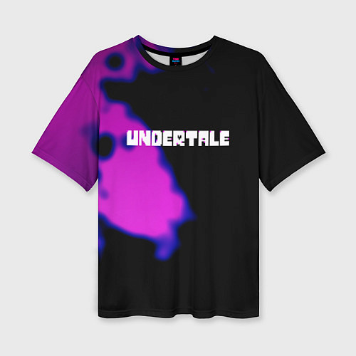 Женская футболка оверсайз Undertale neon splash / 3D-принт – фото 1