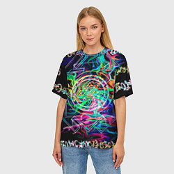 Футболка оверсайз женская Шри янтра, цвет: 3D-принт — фото 2
