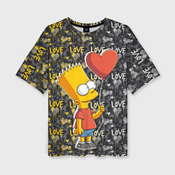 Женская футболка оверсайз Барт с шариком