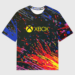 Футболка оверсайз женская Xbox краски текстура, цвет: 3D-принт