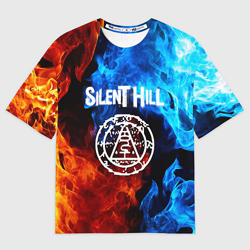 Женская футболка оверсайз Silent hill огненный стиль / 3D-принт – фото 1