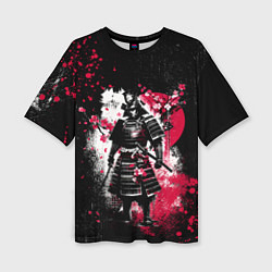 Женская футболка оверсайз Ghost of Tsushima - samurai