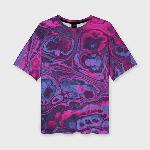 Женская футболка оверсайз Абстрактный разноцветный узор / 3D-принт – фото 1