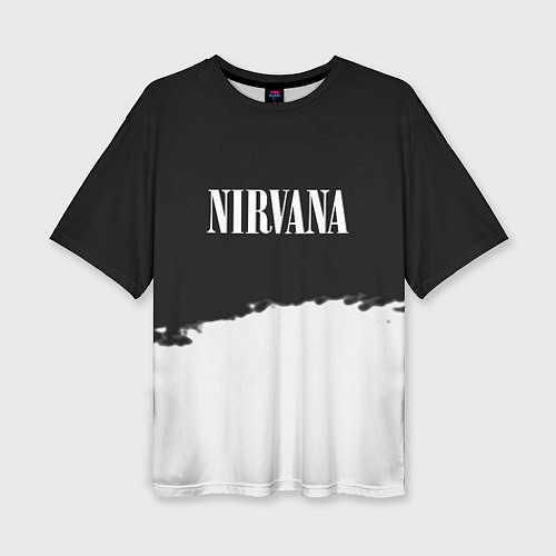 Женская футболка оверсайз Nirvana текстура / 3D-принт – фото 1