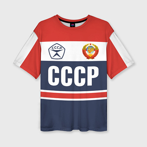 Женская футболка оверсайз СССР - Союз Советских Социалистических Республик / 3D-принт – фото 1
