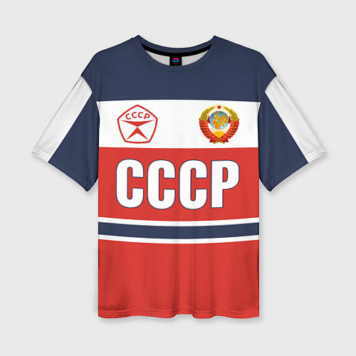 Женская футболка оверсайз Союз Советских Социалистических Республик - СССР / 3D-принт – фото 1