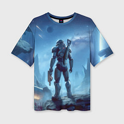 Женская футболка оверсайз Mass Effect - ai art