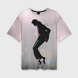 Женская футболка оверсайз Майкл Джексон под прожекторами - с автографом