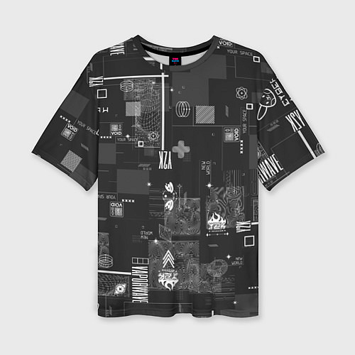 Женская футболка оверсайз Y2k aesthetics print / 3D-принт – фото 1