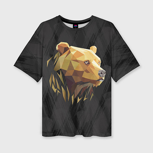 Женская футболка оверсайз Русский бурый медведь 2024 / 3D-принт – фото 1
