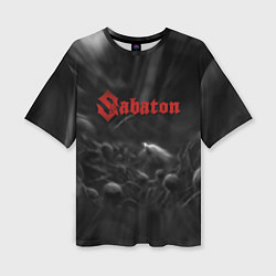 Футболка оверсайз женская Sabaton rock steel band, цвет: 3D-принт